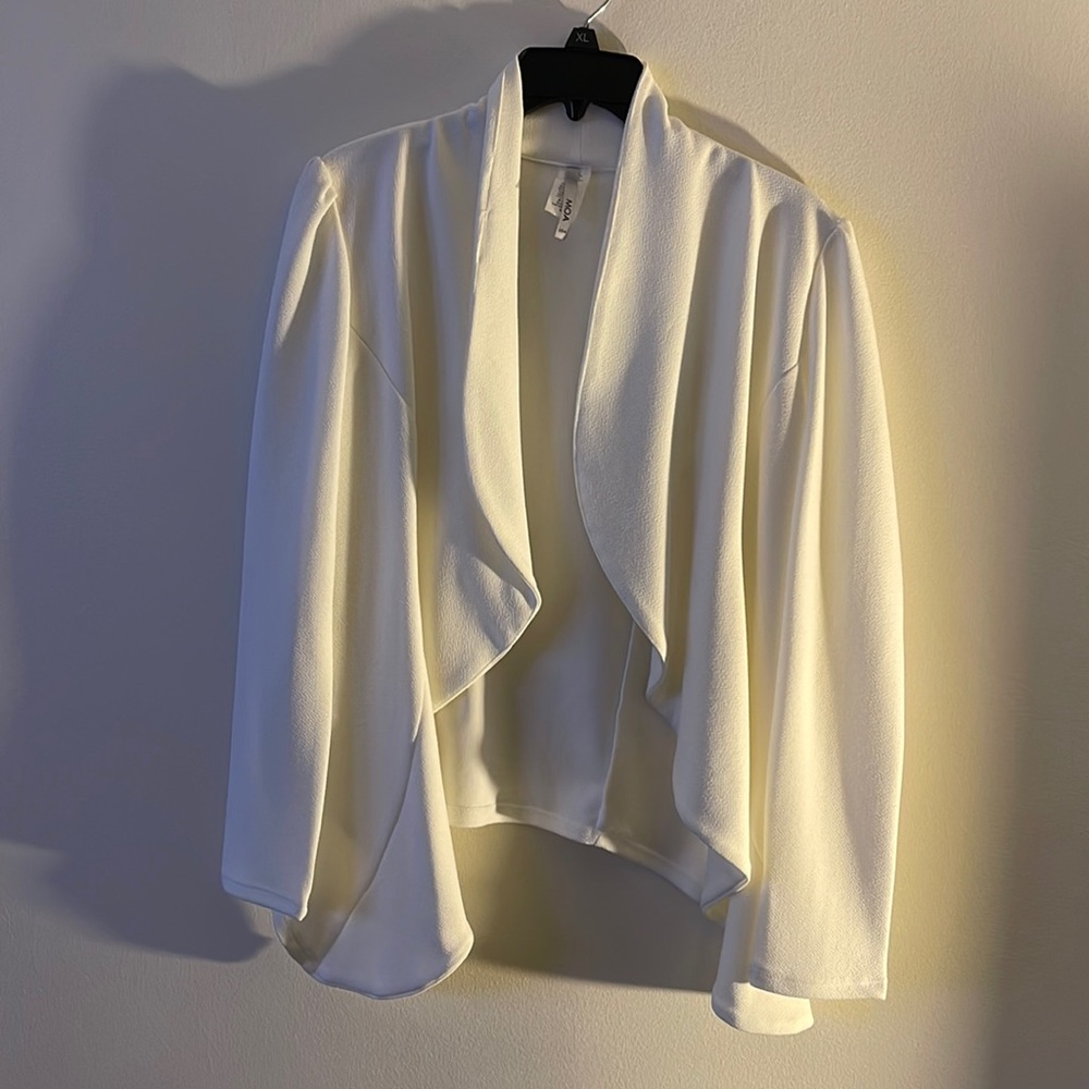 Off-white, drapey blazer